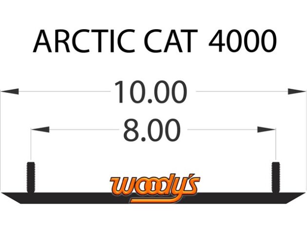SXA-4000 Carbide Runner, 4" Arctic (Stock Ski), pair