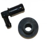 Fuel Tank Fitting w/Grommet, 90°, Plastic, 5/16"