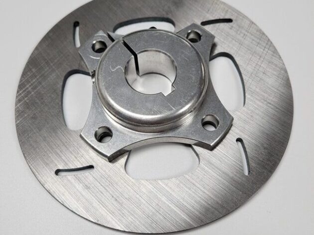 Steel Disc w/Hub, 6” x .187”, 1” Bore, 1/4” Key