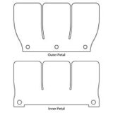 06-494 Delta II Replacements Petals, 2P1272, Polaris/Ski-Doo (Fastened with screws)