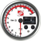 TX-3 Recording/MPH Tachometer, White Face