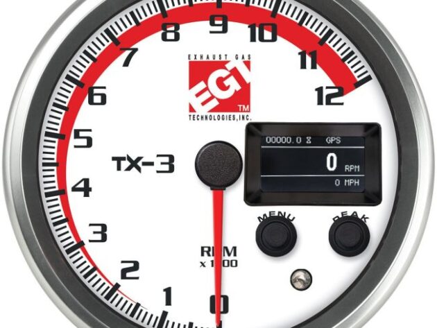 TX-3 Recording/MPH Tachometer, White Face