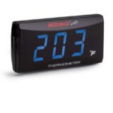 KOSO Super Slim Thermometer, Blue Digits