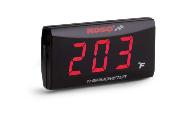 KOSO Super Slim Thermometer, Red Digits