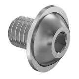 Flanged Button Head Screw, SS, M5 x .08 mm x 6 mm