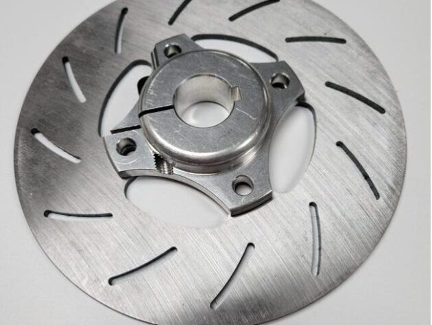 Steel Disc w/Hub, 7” x .187”, 1” Bore, 1/4” Key