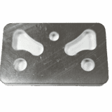 04-744 LW Flat Aluminum Stud Plate, Dual, 1 5/8" Wide (.875")